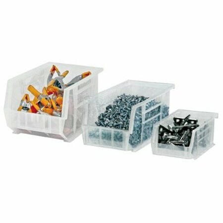BSC PREFERRED 18'' x 16-1/2'' x 11 Clear Plastic Stack & Hang Bin Boxes, 3PK S-12422C